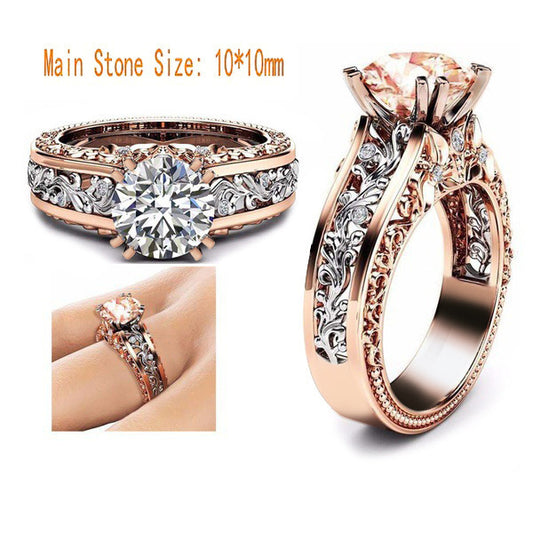Retro Simple Style Flower Artificial Gemstones Alloy Wholesale Rings