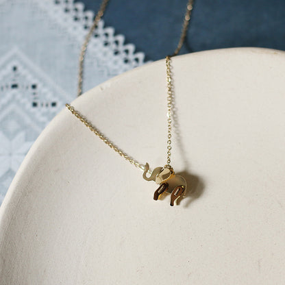 Wholesale Jewelry Baby Elephant Pendant Titanium Steel Necklace Nihaojewelry