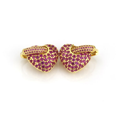 Simple Style Heart Copper Earrings
