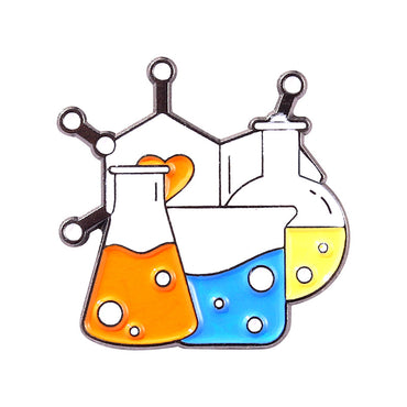 Creative Cartoon Chemical Experiment Container Alloy Brooch