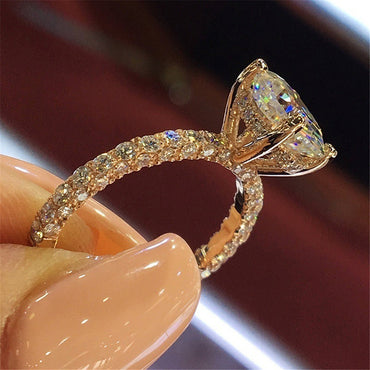 Fashion New Style Large Crystal Inlaid Rhinestone Ring