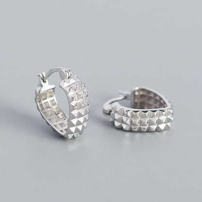 Fashion Heart Shape Sterling Silver Earrings Plating 925 Silver Earrings