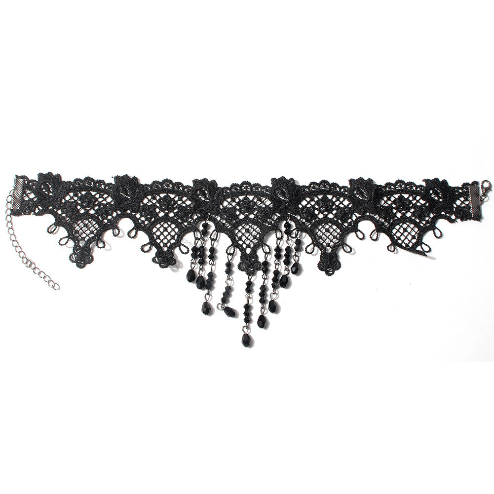 Gothic Solid Color Lace Halloween Women's Choker