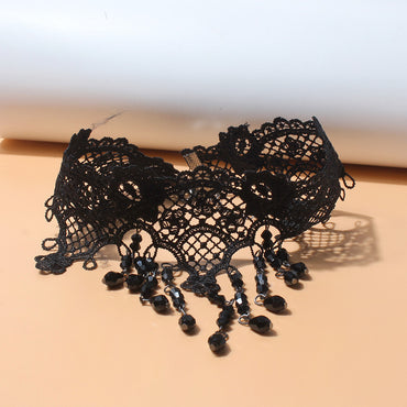 Gothic Solid Color Lace Halloween Women's Choker