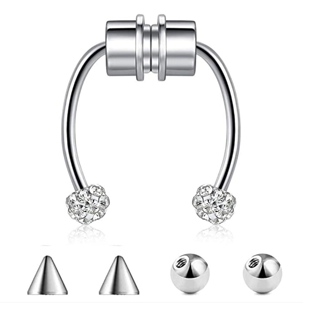 Pastoral Geometric Stainless Steel Nose Ring 1 Piece