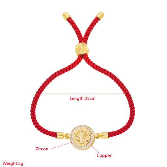Fashion Leaf Star Bird Rope Copper Gold Plated Zircon Bracelets In Bulk