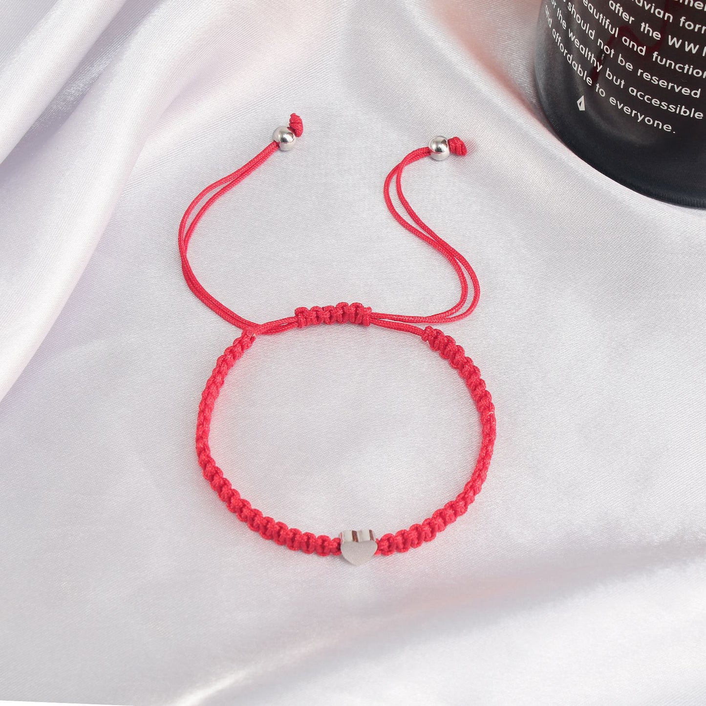 1 Piece Simple Style Heart Shape Stainless Steel Nylon Unisex Bracelets