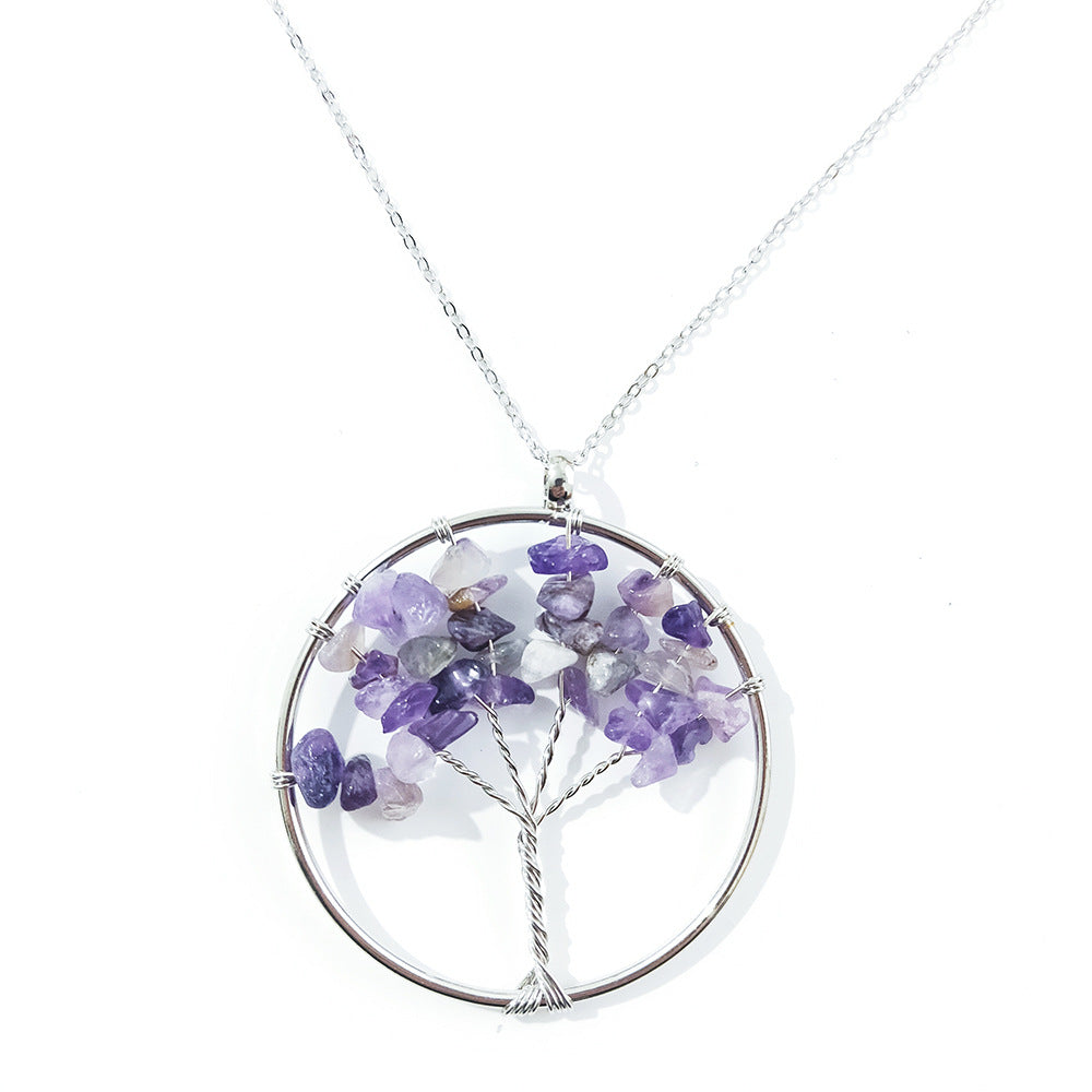 Simple Style Flower Crystal Hollow Out Pendant Necklace 1 Piece