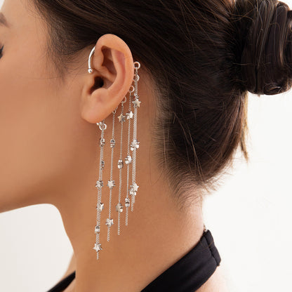 Fashion Geometric Tassel Alloy Copper Earrings Plating Arylic Artificial Pearl Copper Earrings
