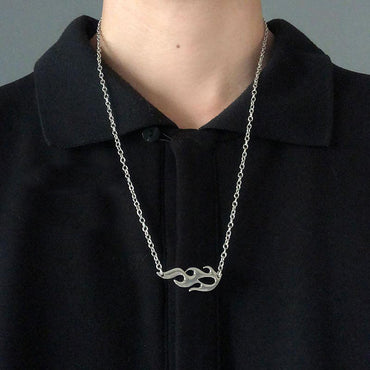 Fashion Flame Alloy Men's Necklace