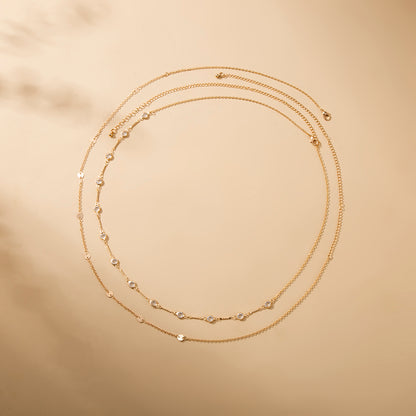 1 Piece Fashion Round Dots Tassel Alloy Copper Layered Inlay Rhinestones Women's Waist Chain