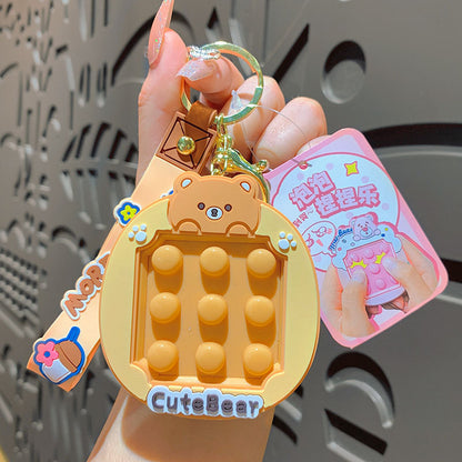 1 Piece Cartoon Style Rabbit Bear Duck Arylic Alloy Women's Bag Pendant Keychain