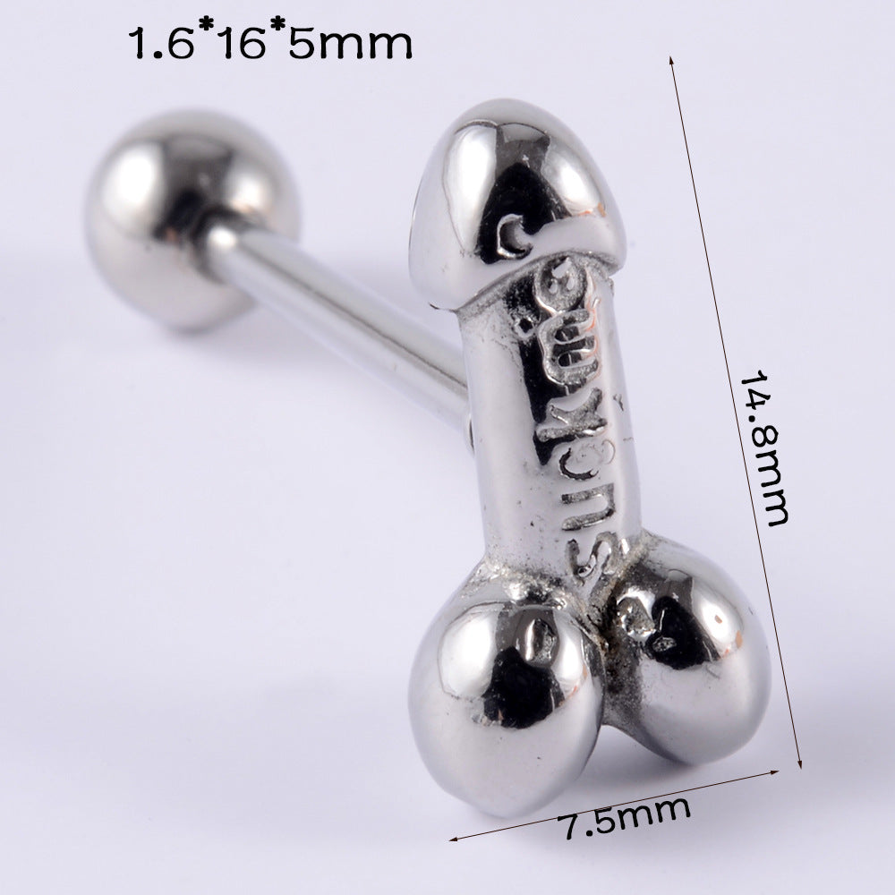 Simple Style Geometric Stainless Steel Plating Tongue Nail