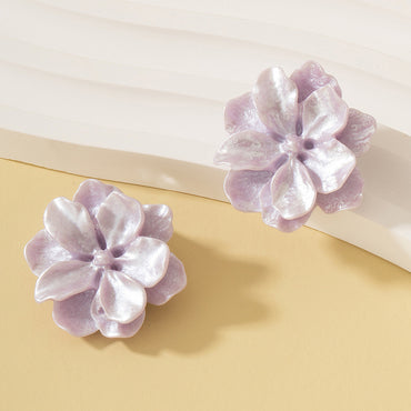 Casual Sweet Flower Petal Arylic Three-dimensional Women's Ear Clips