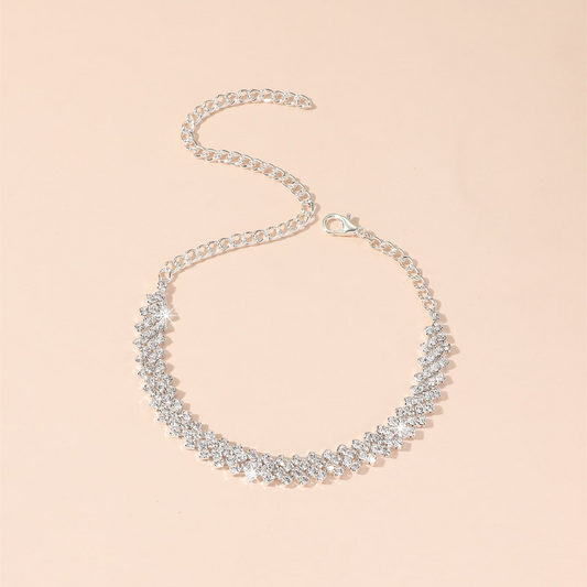 Elegant Shiny Geometric Solid Color Metal Inlay Rhinestones Women's Bracelets