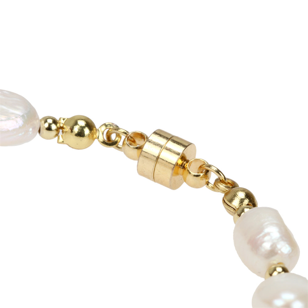 Simple Style Irregular Freshwater Pearl Plating 18k Gold Plated Bracelets