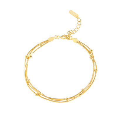 Ig Style Basic Geometric Sterling Silver Plating 18k Gold Plated White Gold Plated Bracelets