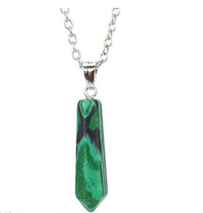 Simple Style Leaf Agate Pendant Necklace In Bulk