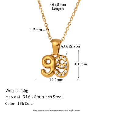 Vintage Style Classic Style Rainbow Number Snake Stainless Steel Enamel Plating Inlay Rhinestones Shell 18k Gold Plated Pendant Necklace