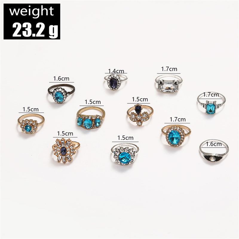 Wholesale Jewelry Hip-hop Retro Moon Flower Butterfly Alloy Artificial Pearls Rhinestones Zircon 18k Gold Plated Gold Plated Silver Plated Plating Inlay Rings