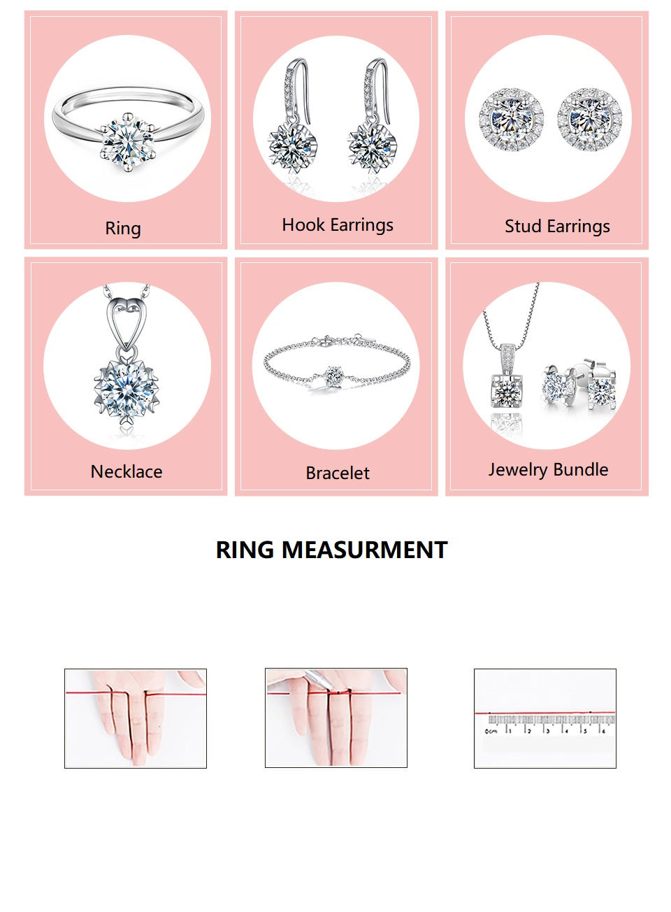 Elegant Shiny Geometric Sterling Silver Gra Plating Inlay Moissanite Rings