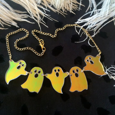 Funny Ghost Arylic Halloween Women's Necklace