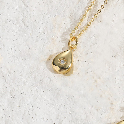 Elegant Classic Style Hexagram Heart Shape Copper 14k Gold Plated Zircon Pendant Necklace In Bulk