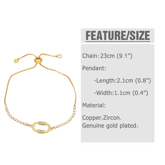 Ig Style Simple Style Star Moon Heart Shape Copper Plating Inlay Zircon 18k Gold Plated Bracelets