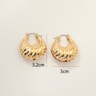 1 Pair Ig Style Simple Style Solid Color Alloy Earrings