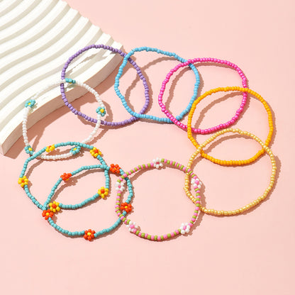 Simple Style Colorful Glass Wholesale Bracelets