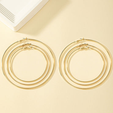 1 Set Modern Style Classic Style Round Plating Alloy 14k Gold Plated Earrings