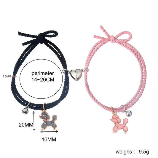 Cartoon Style Dog Mixed Materials Handmade Unisex Bracelets
