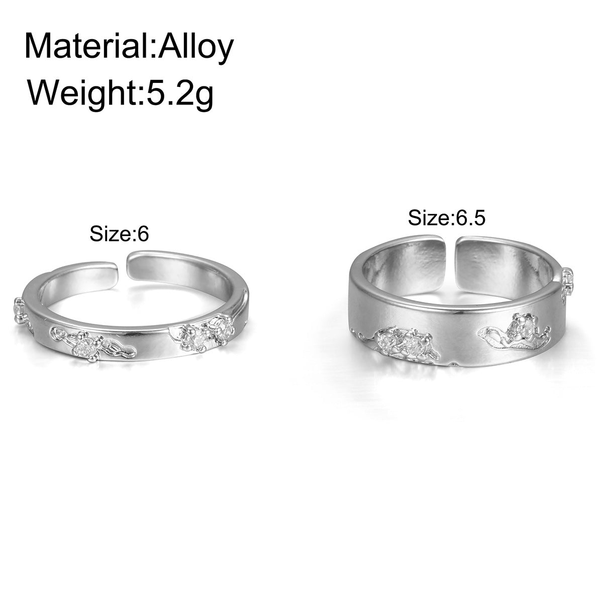Basic Classic Style Flower Alloy Wholesale Open Rings