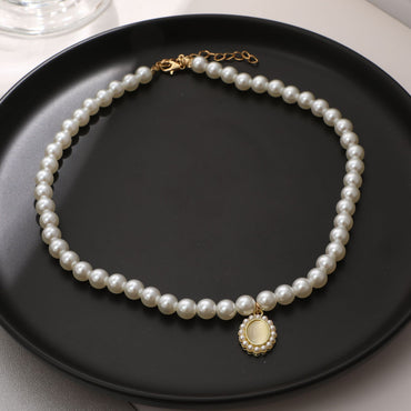 Sweet Water Droplets Imitation Pearl Alloy Beaded Plating Women's Pendant Necklace