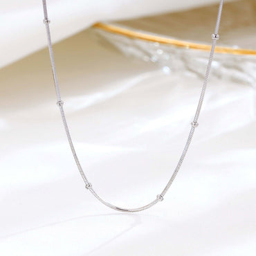 Simple Style Geometric Sterling Silver Plating Necklace
