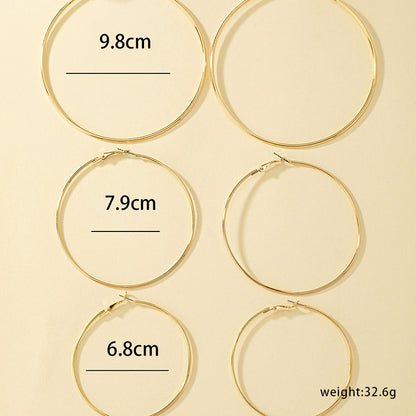 1 Set Modern Style Classic Style Round Plating Alloy 14k Gold Plated Earrings