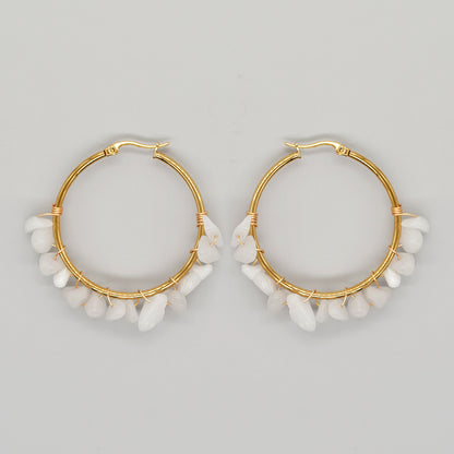 1 Pair Elegant Streetwear Geometric Natural Stone Earrings