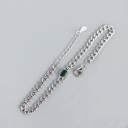 Elegant Classic Style Square Sterling Silver Plating Zircon Bracelets