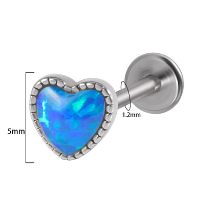 Casual Heart Shape Stainless Steel Plating Lip Stud