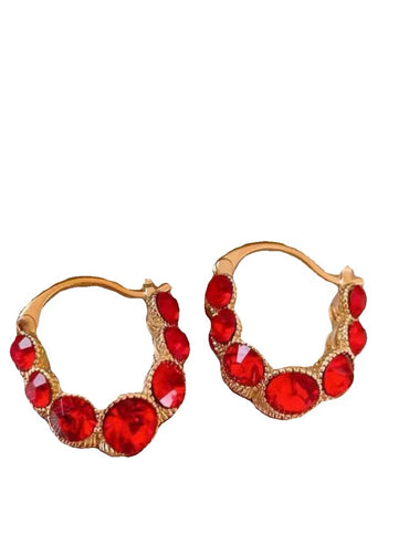 1 Pair Simple Style Commute Irregular Plating Inlay Alloy Rhinestones Gold Plated Earrings