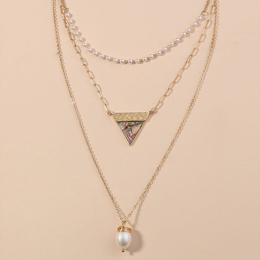 Elegant Lady Geometric Moon Copper Copper Alloy Wholesale Layered Necklaces