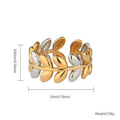 Casual Simple Style Classic Style Leaf Dog Star Stainless Steel Titanium Steel Plating Gold Plated Rings Necklace