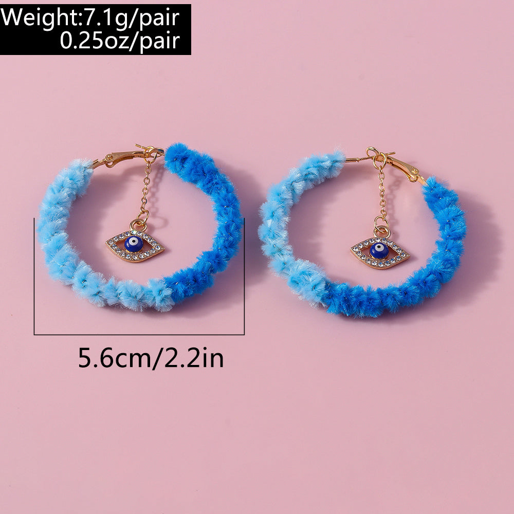 1 Pair Cute Heart Shape Alloy Hoop Earrings