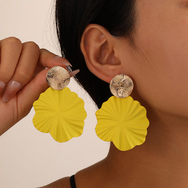 1 Pair Basic Round Plating Alloy Drop Earrings