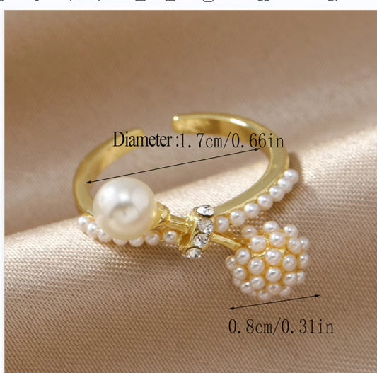 Simple Style Round Alloy Women's Open Rings