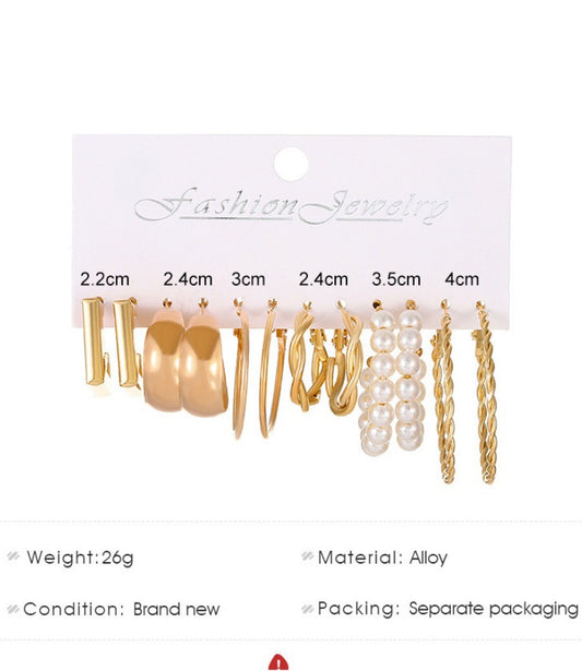 Wholesale Jewelry Simple Style Solid Color Alloy Pearl Plating Earrings