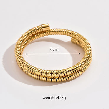 Simple Style Classic Style Solid Color Alloy Plating Gold Plated Women's Bangle