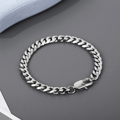 Stainless Steel Titanium Steel Hip-Hop Solid Color Bracelets Necklace