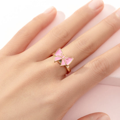 Cute Ice Cream Flower Butterfly Alloy Enamel Kid's Open Ring