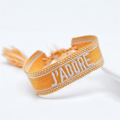 1 Piece Fashion Letter Cord Handmade Unisex Bracelets